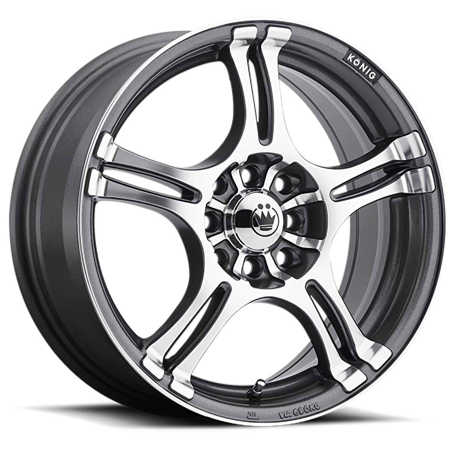 Konig 48A Incident - 14x6 4X100 +38 Grey/anthracite