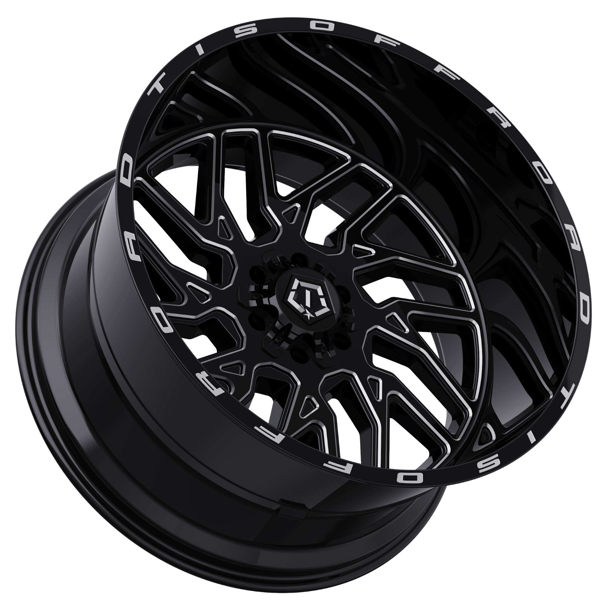 TIS 544BM - 24x12 8X180 -44 Black - view 2