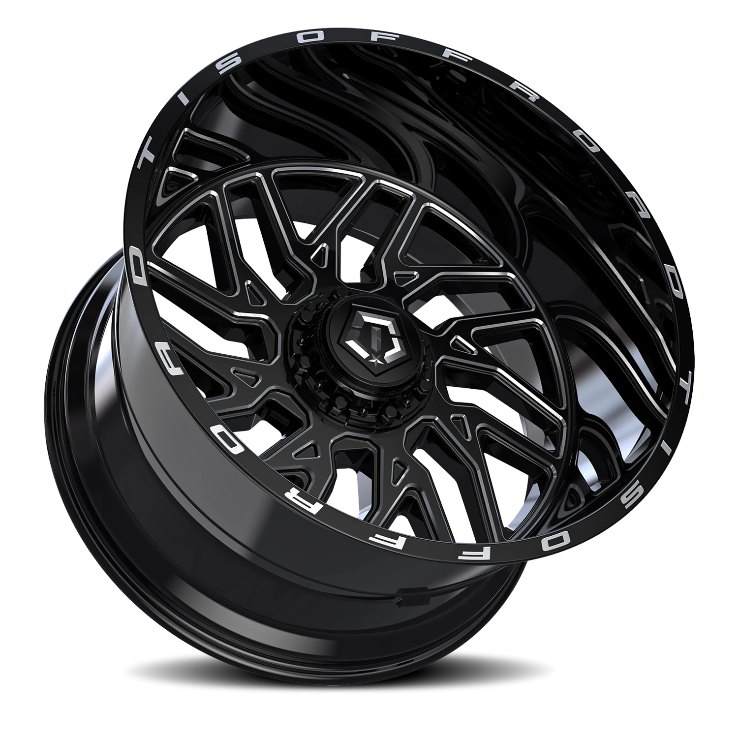 TIS 544BM - 22x12 8X180 -44 Milled
