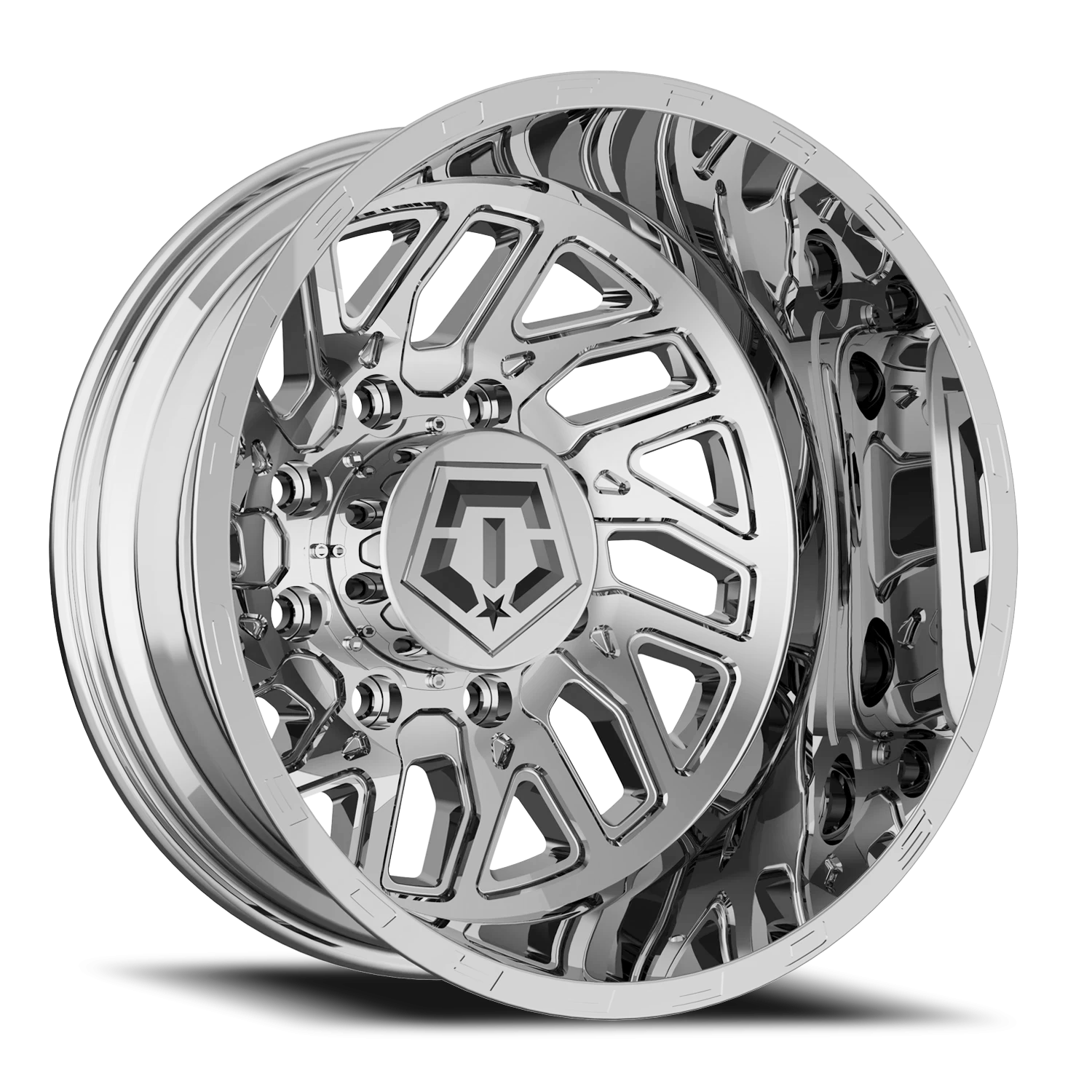 TIS 544C Dually - 22x8.25 8X6.50 -198 Chrome - view 2